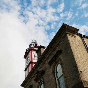 Marsden Mechanics Hall standing proud, Marsden Mechanics Hall Clock Tower